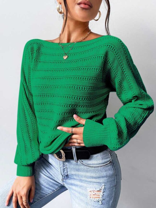 Chompa tejida verde - Imagen 2