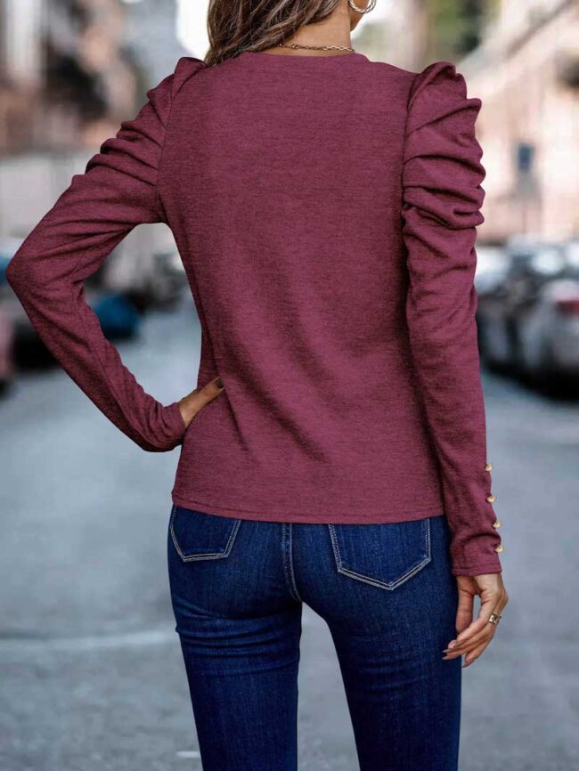 Camiseta manga princesa fucsia - Imagen 5
