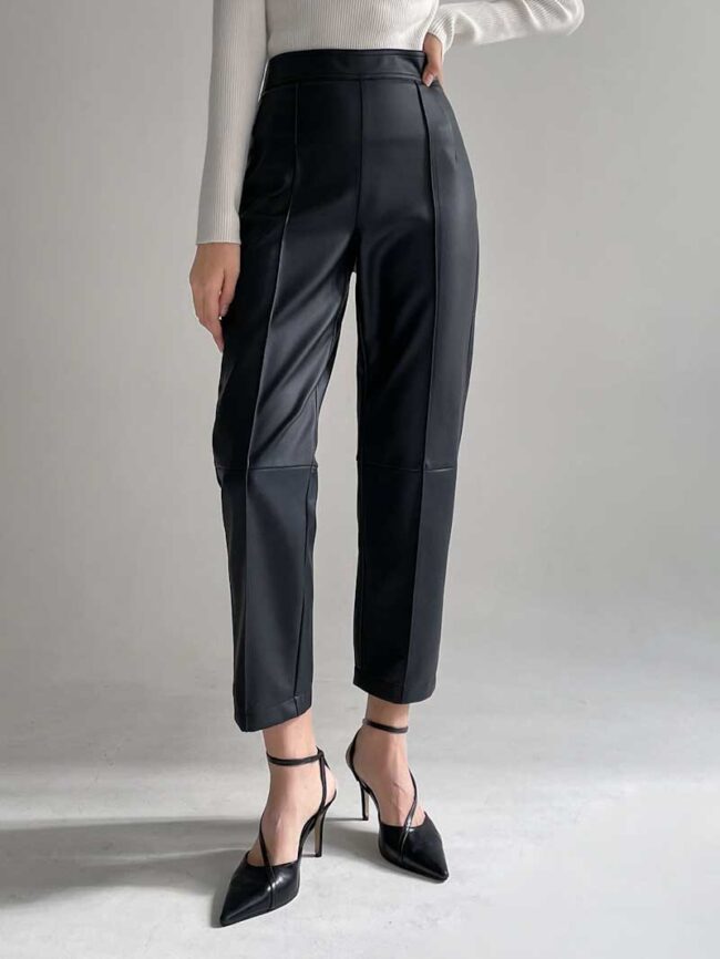 Pantalón de cuerina recto - Imagen 2