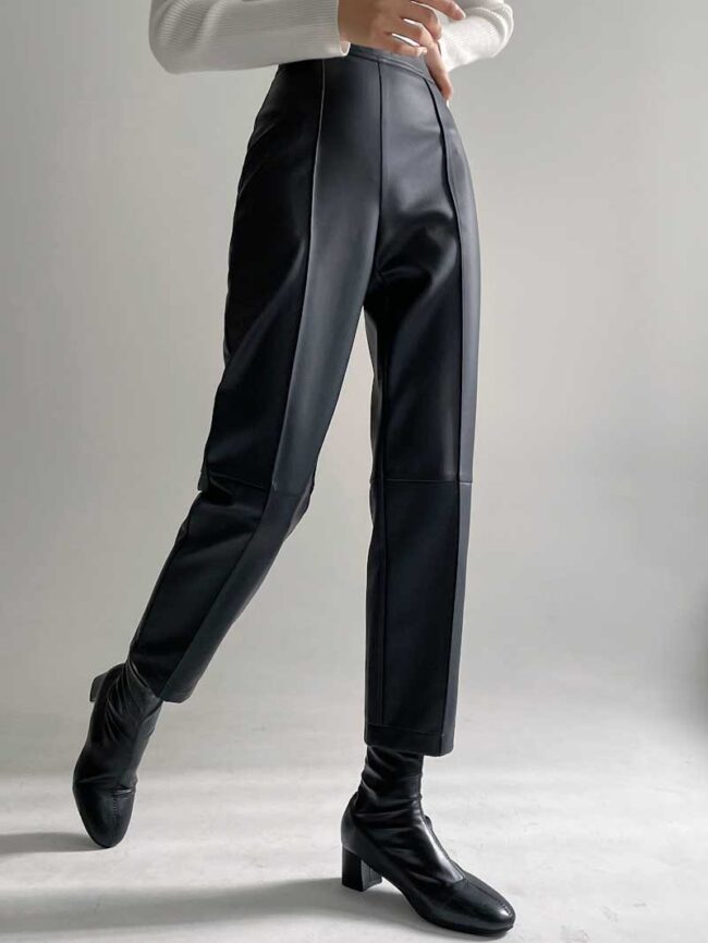 Pantalón de cuerina recto - Imagen 5