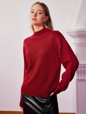 Jersey rojo con detalles en el pecho - Imagen 4