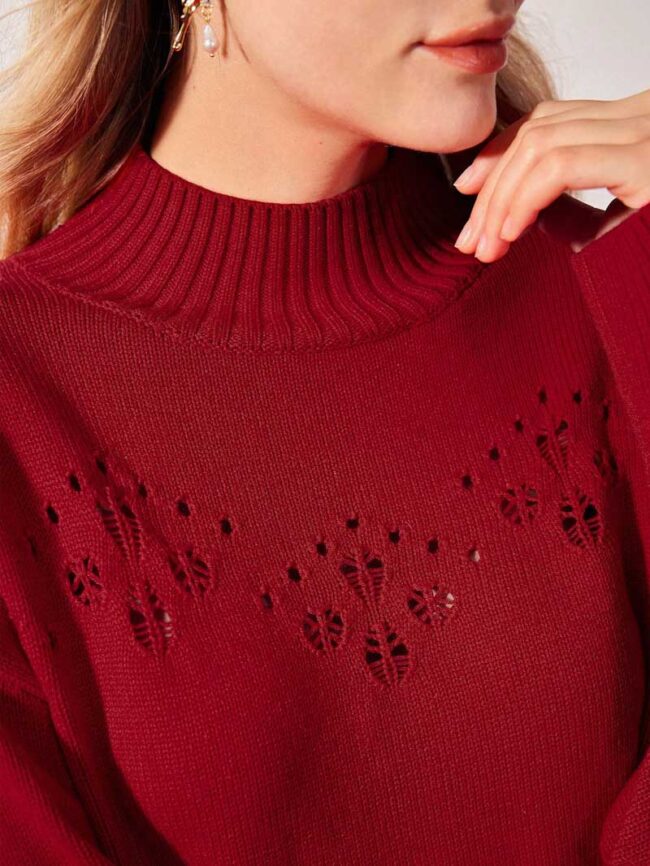 Jersey rojo con detalles en el pecho - Imagen 6