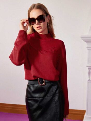 Jersey rojo con detalles en el pecho - Imagen 2