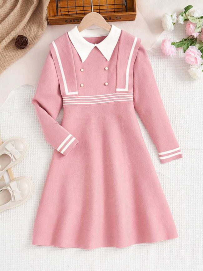 PSX_20240717_103259 Vestido Coreano rosa Kids - Imagen 1