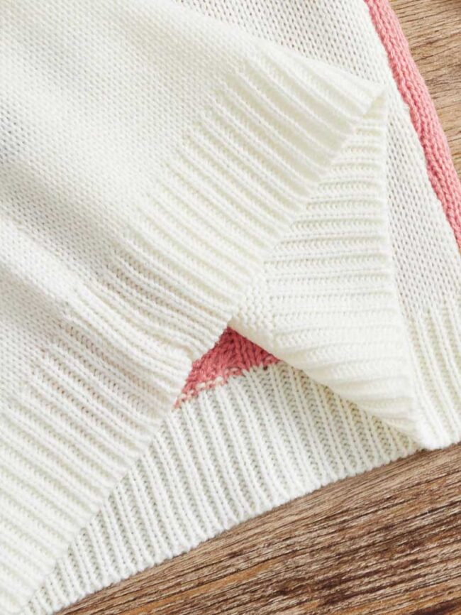 Vestido tejido colorblock rosa Kids - Imagen 3