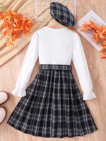 Vestido negro estilo escocés Kids - Imagen 2