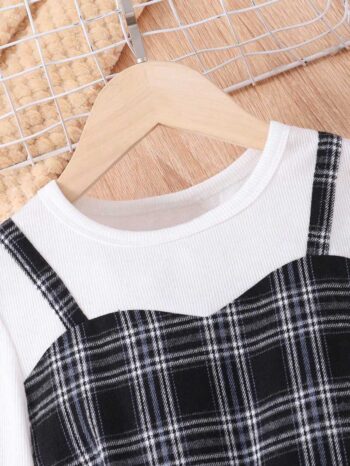 Vestido negro estilo escocés Kids - Imagen 3