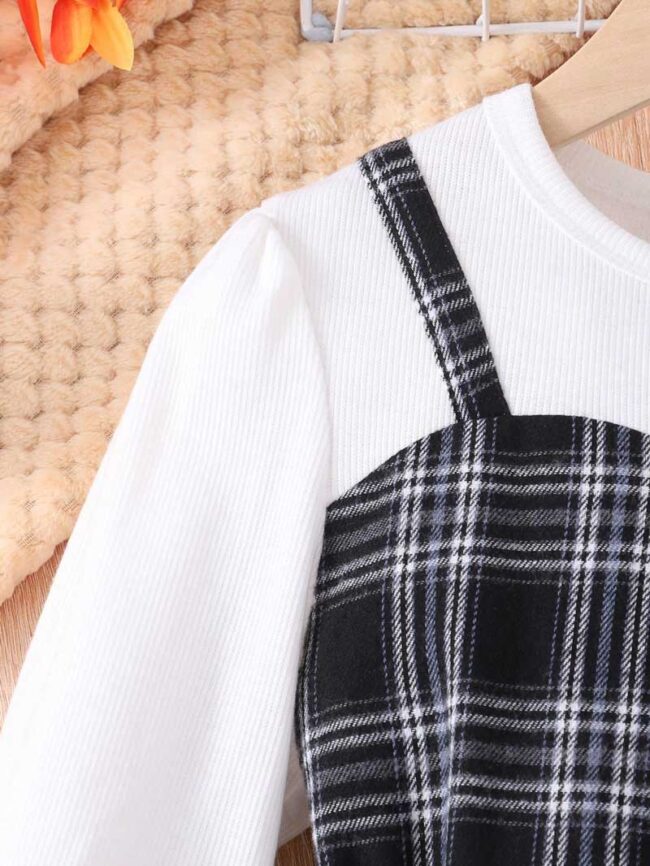 Vestido negro estilo escocés Kids - Imagen 5