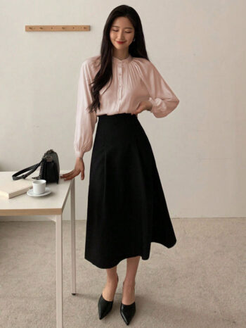 Blusa manga obispo rosa - Imagen 5