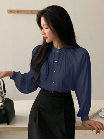 Blusa manga obispo azul - Imagen 3