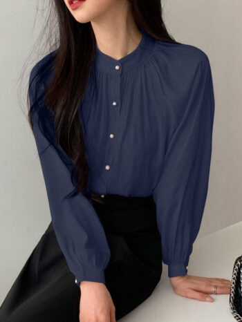 Blusa manga obispo azul - Imagen 2