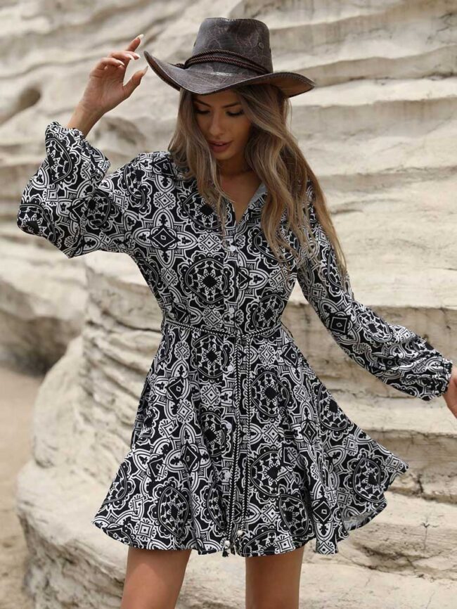 Vestido bohemio Keyla negro - Imagen 4