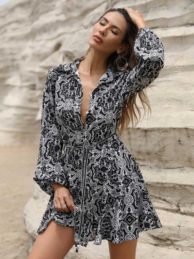 Vestido bohemio Keyla negro - Imagen 3