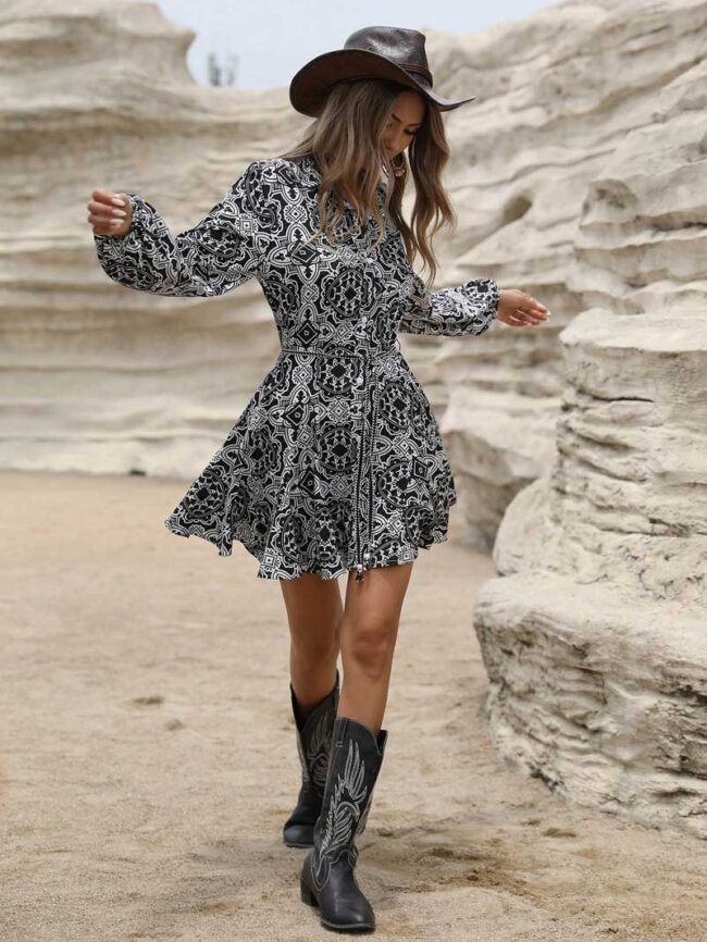 Vestido bohemio Keyla negro - Imagen 8