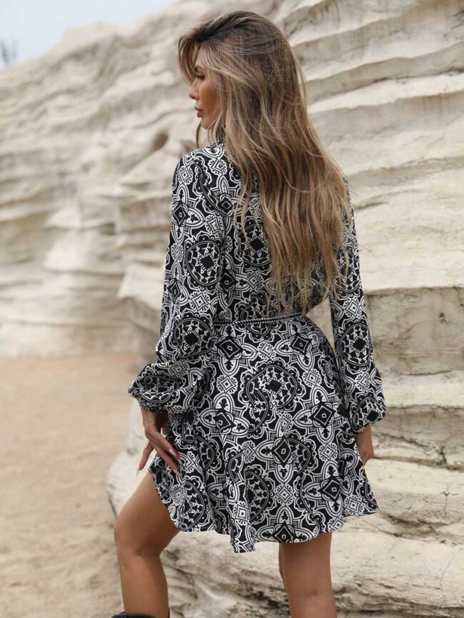 Vestido bohemio Keyla negro - Imagen 7