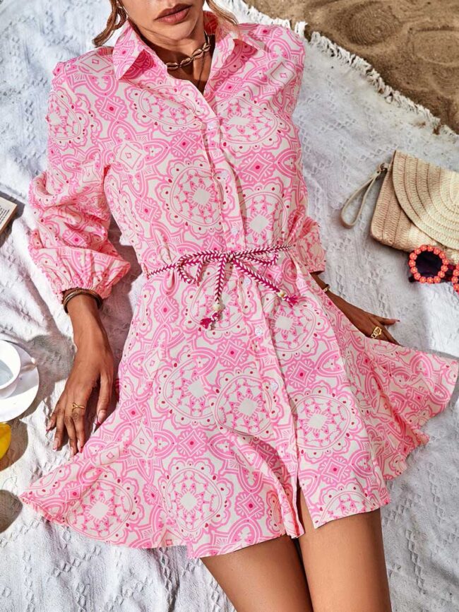 Vestido bohemio Keyla rosa - Imagen 5