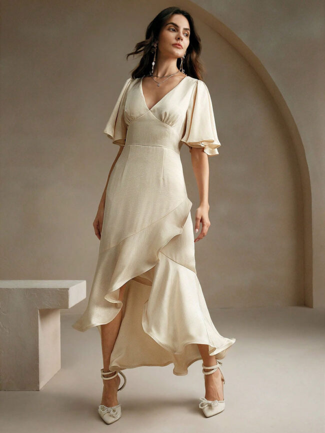 Vestido Anelí beige - Imagen 4