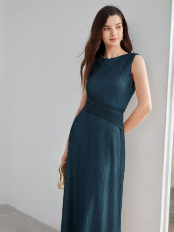 Vestido Leonor turquesa oscuro - Imagen 4