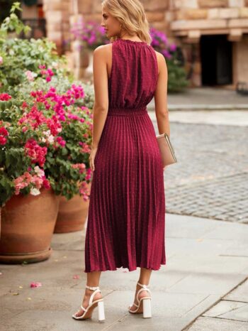 Vestido Cassie borgoña - Imagen 8