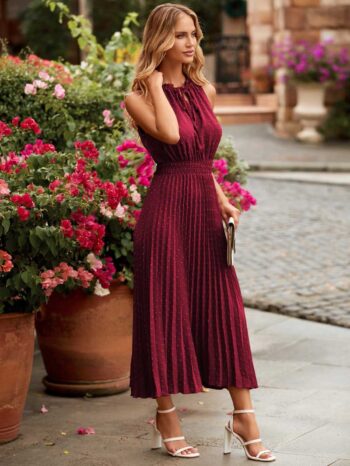 Vestido Cassie borgoña - Imagen 2