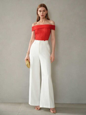 Top off shoulder rojo - Imagen 6
