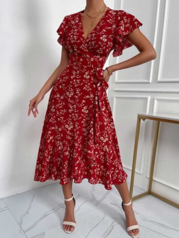 Vestido Raquel burdeos