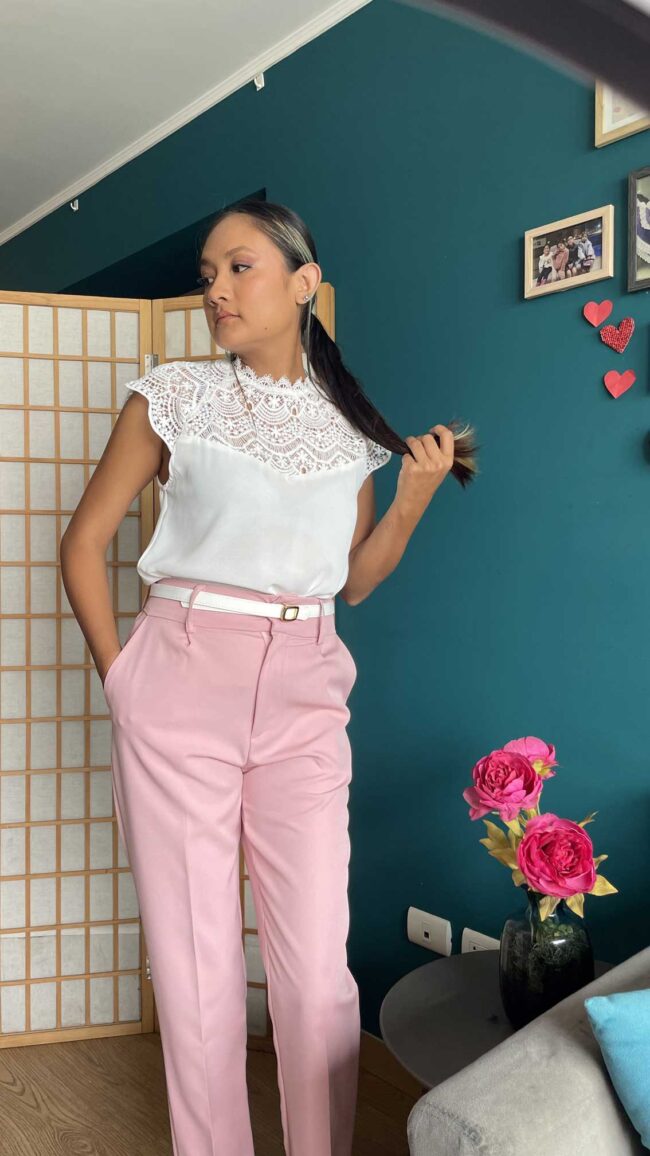 Top encaje superior blanco - Imagen 2