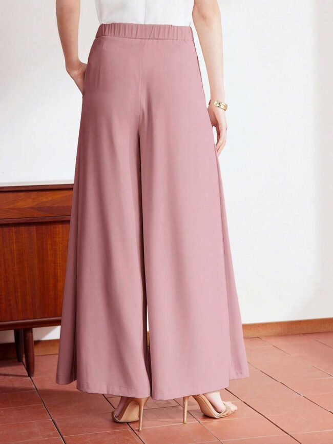 Pantalón pierna ancha rosa - Imagen 2
