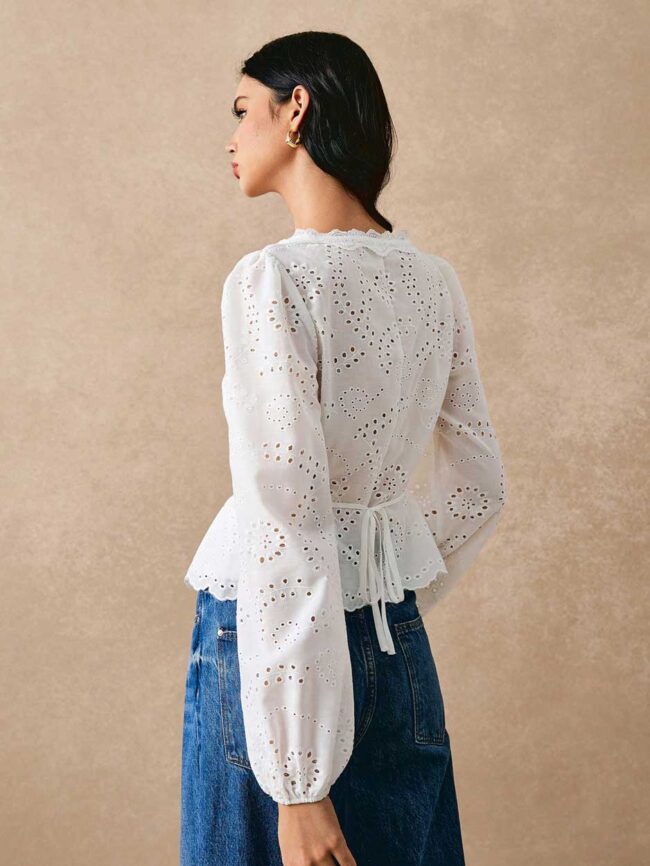 Blusa brodery manga larga - Imagen 5