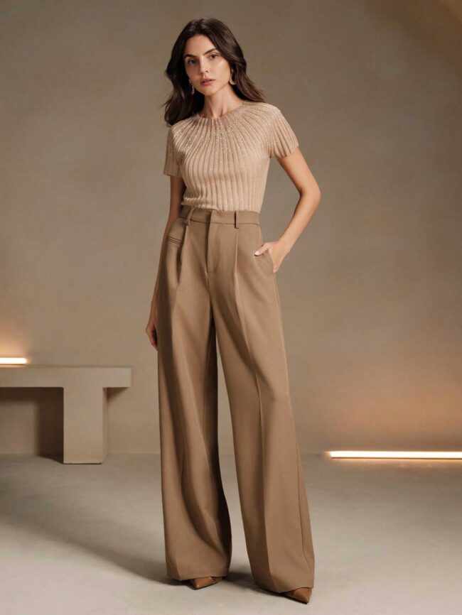 Pantalón de vestir Keyla - caqui - Imagen 5