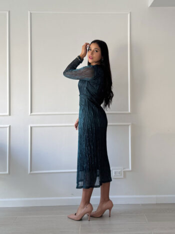 Vestido Leonor ML turquesa oscuro - Imagen 4
