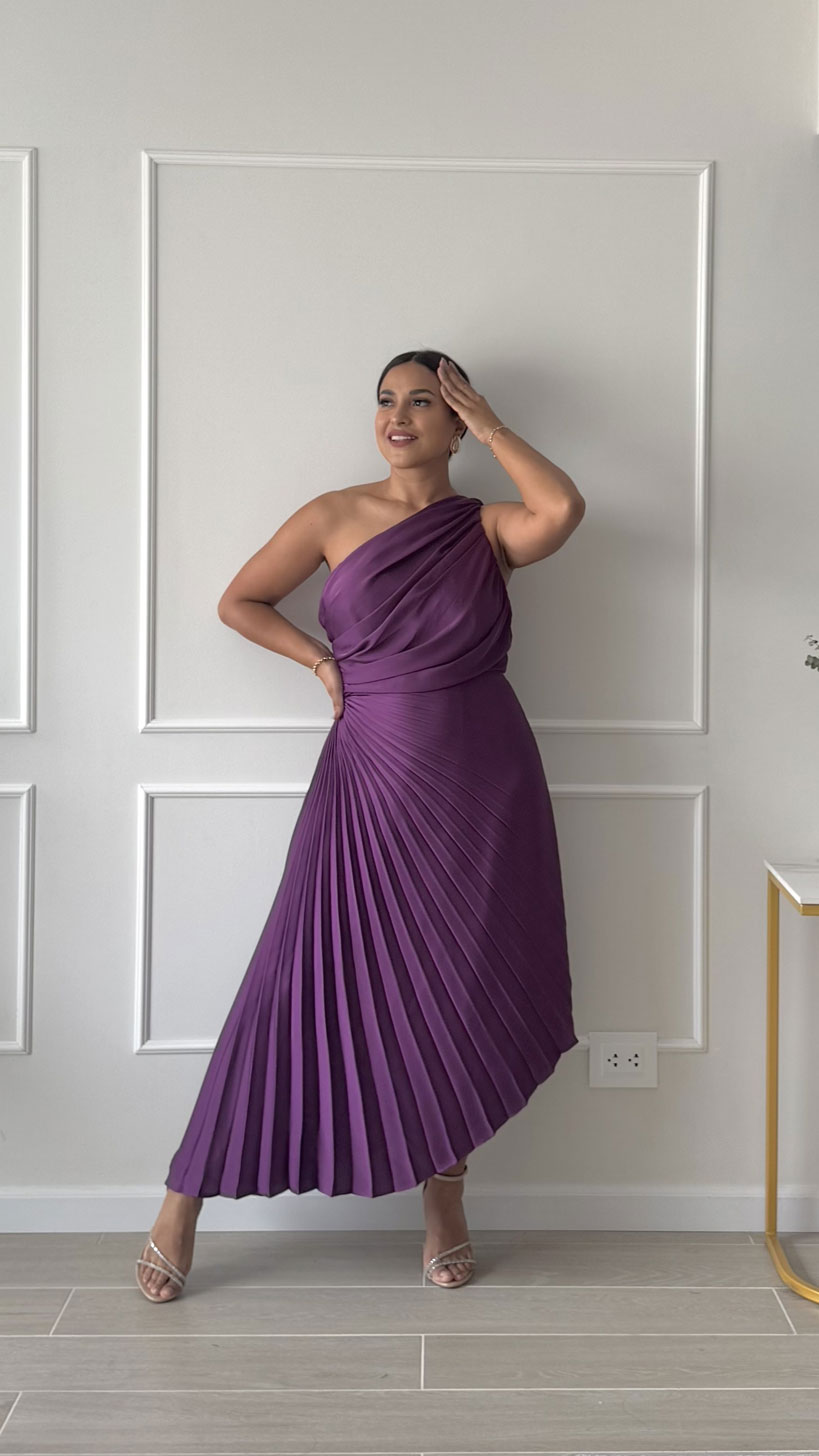IMG_9933 Vestido plisado Serena morado - Imagen 1
