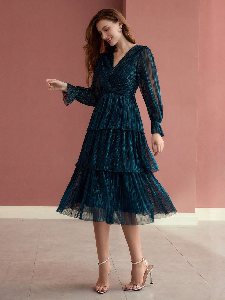 Vestido-3-tiempos-turquesa-1 Vestido Noa Turquesa - Imagen 1