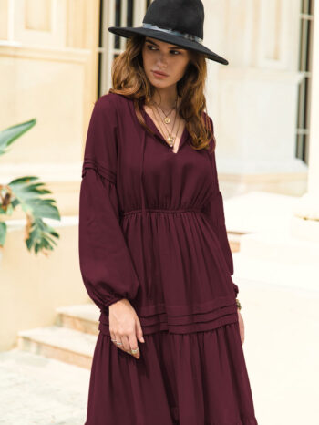 Vestido Aitana borgoña - Imagen 3