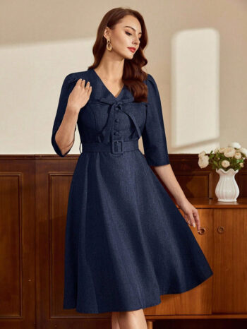 Vestido Camila - azul - Imagen 7