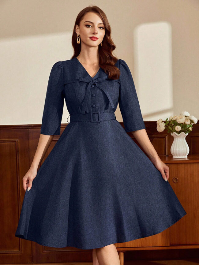 Vestido Camila - azul - Imagen 2