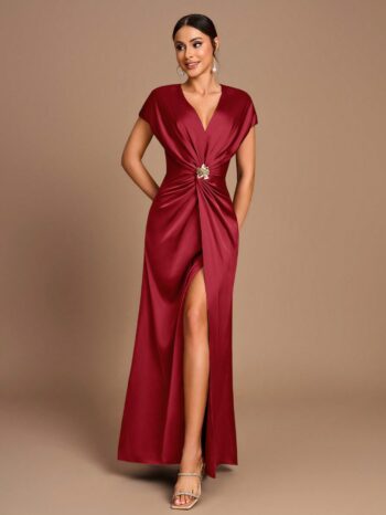 Vestido Mariana borgoña - Imagen 4