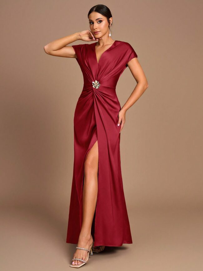 Vestido Mariana borgoña - Imagen 3