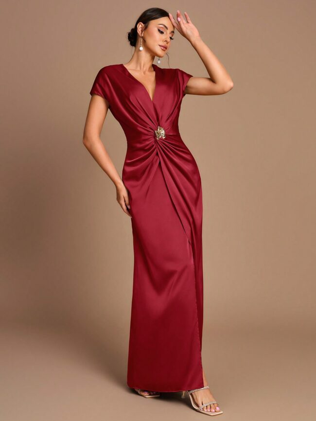 Vestido Mariana borgoña - Imagen 1