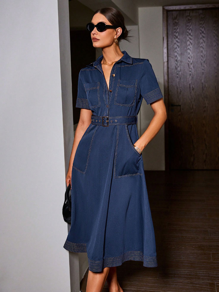 Vestido-denim-costuras-azul-5 Vestido Renata - azul - Imagen 1