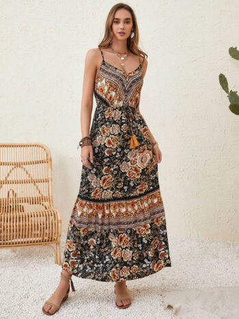 Vestido floral Mara negro - Imagen 3
