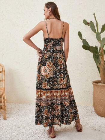 Vestido floral Mara negro - Imagen 5