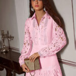 Vestido corto brodery ML Rosa