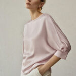Blusa satin rosa