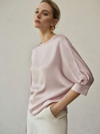 Blusa satin rosa