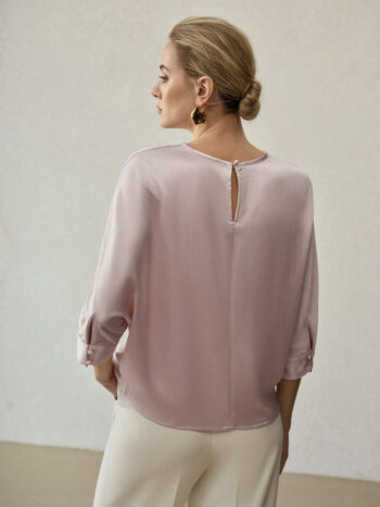 Blusa satin rosa - Imagen 4