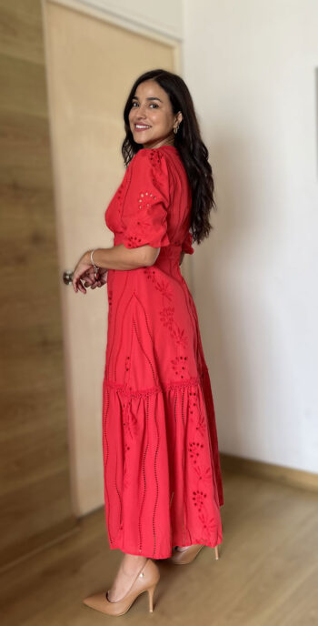 Vestido Boho Carmen Rojo - Imagen 2