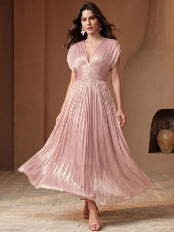Vestido elegante Helena rosa - Imagen 2