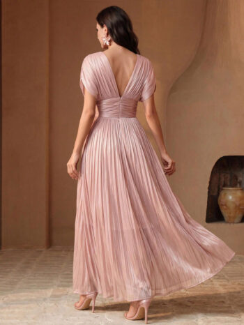Vestido elegante Helena rosa - Imagen 3