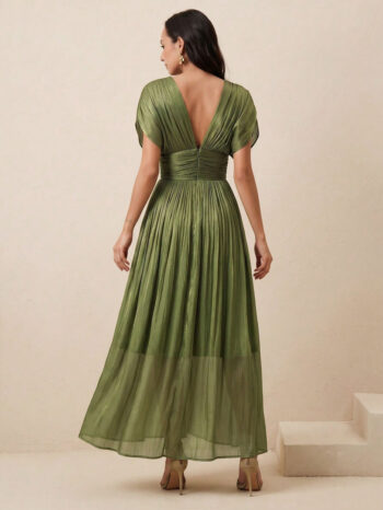 Vestido elegante Helena verde - Imagen 4
